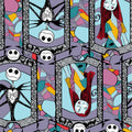 The Nightmare Before Christmas Stained Glass Disney Licensed Cotton - 1/2 Yard