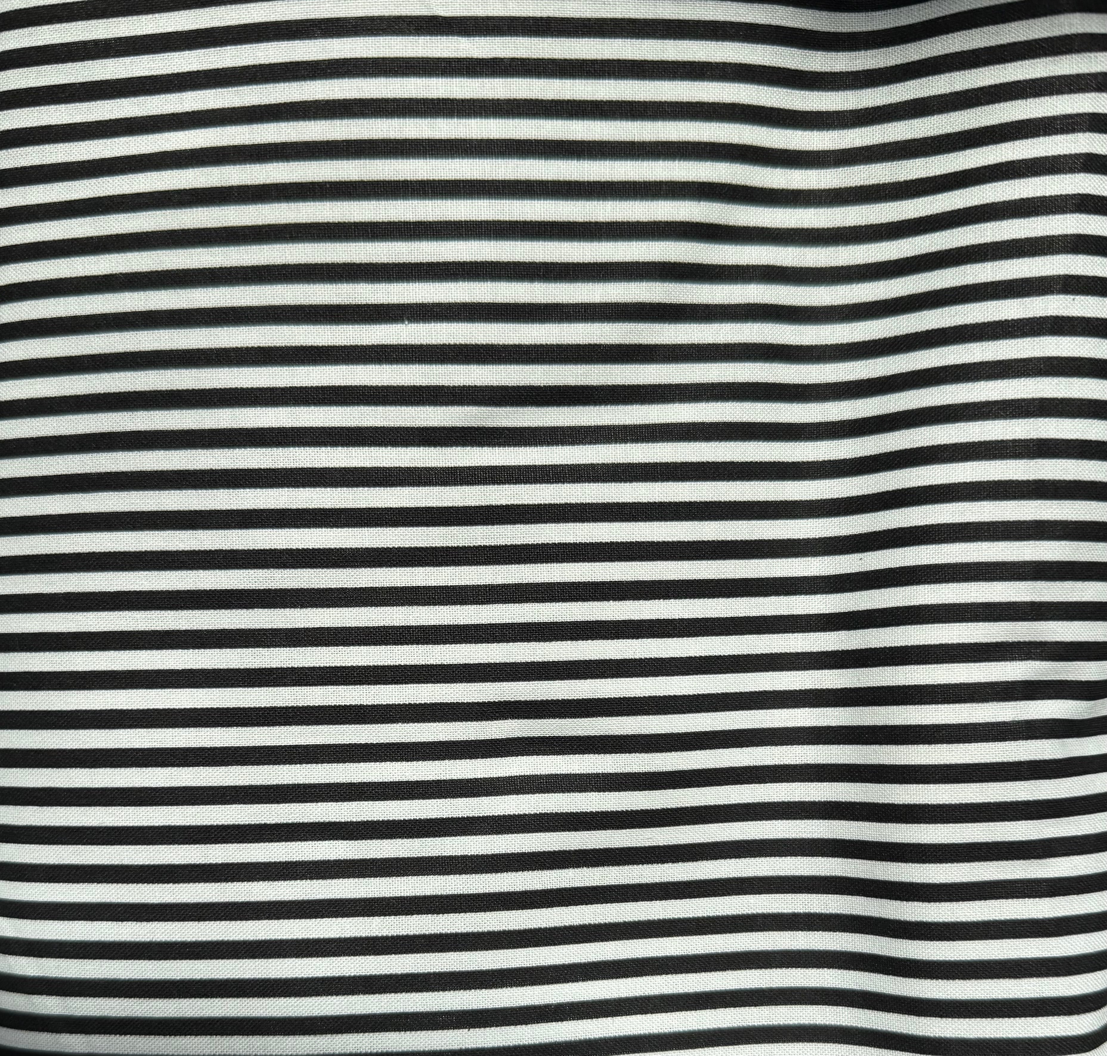 Black and White Stripes - 1/2 Yard