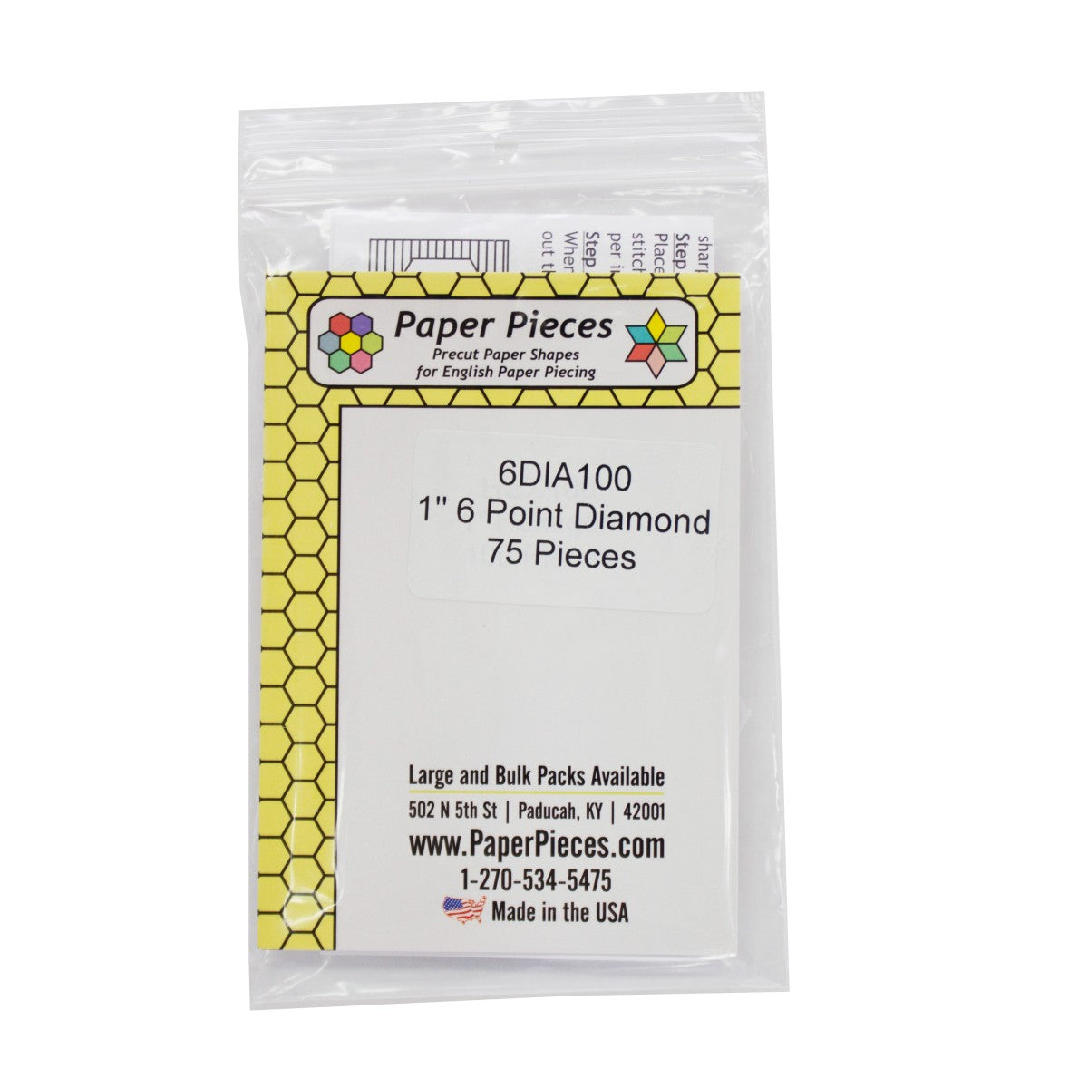 1" Diamond Paper Pieces - 75 Pieces