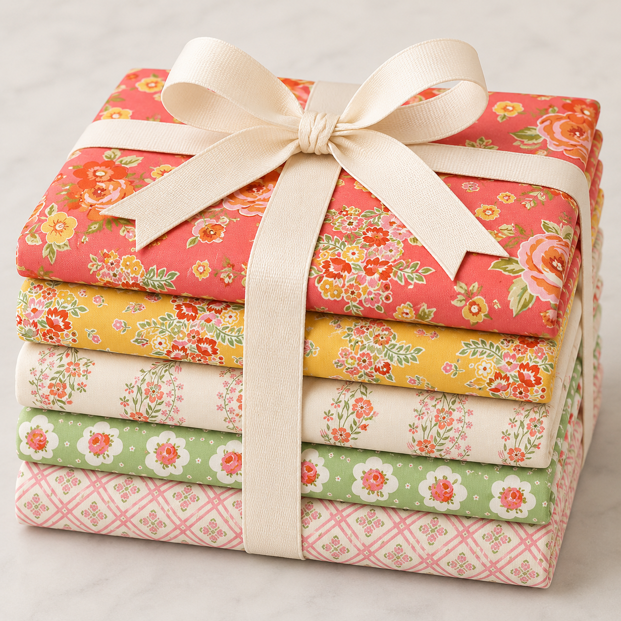 Peach Cobbler by Lily Ashbury for Riley Blake Designs - 5 FQ's