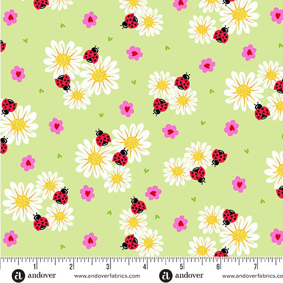 Little Ladies Petal Parade Fern by Tami Jones for Andover Fabrics - 1/2 YARD