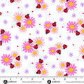 Little Ladies Petal Parade White by Tami Jones for Andover Fabrics - 1/2 YARD