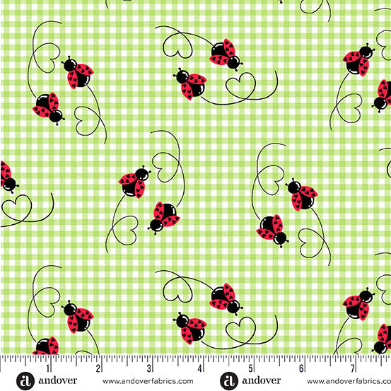 Little Ladies Twin Treasures Fern by Tami Jones for Andover Fabrics - 1/2 YARD