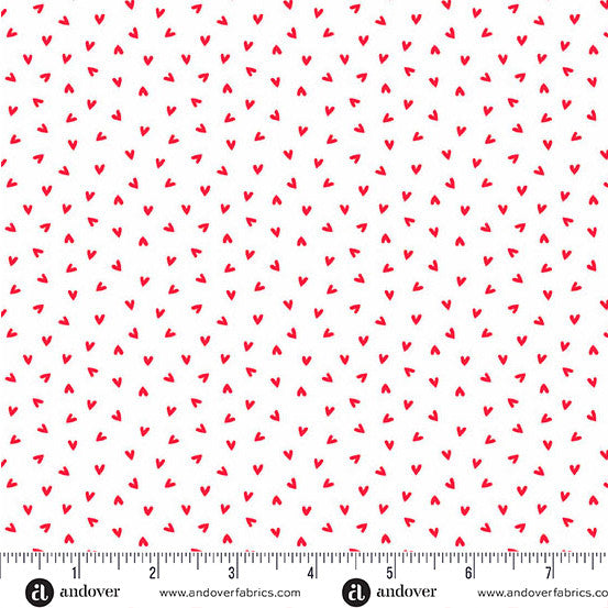 Little Ladies Love Bug Hugs White by Tami Jones for Andover Fabrics - 1/2 YARD