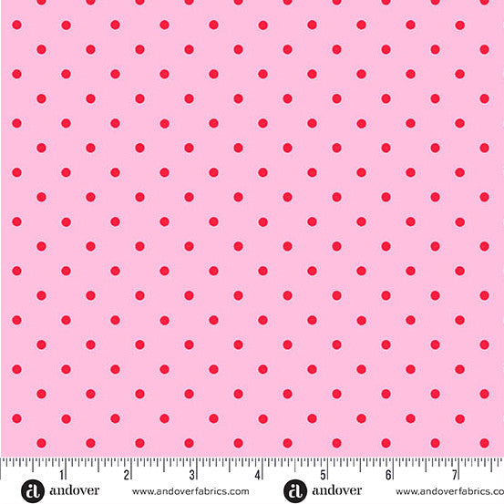 Little Ladies Tickle Dots Blossom by Tami Jones for Andover Fabrics - 1/2 YARD