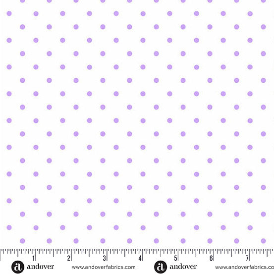 Little Ladies Tickle Dots Lilac by Tami Jones for Andover Fabrics - 1/2 YARD