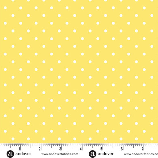 Little Ladies Tickle Dots Sunshine by Tami Jones for Andover Fabrics - 1/2 YARD