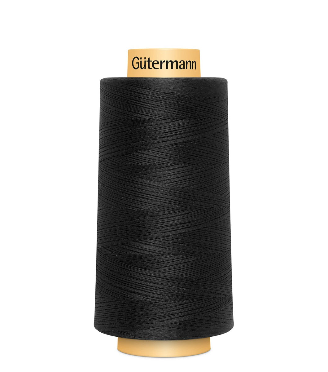 Gutermann Cotton 50wt 3000yd Cone Thread - Black