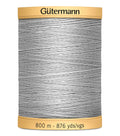 Gutermann Cotton 50wt 800m/876yd Thread - Tuskegee Gray