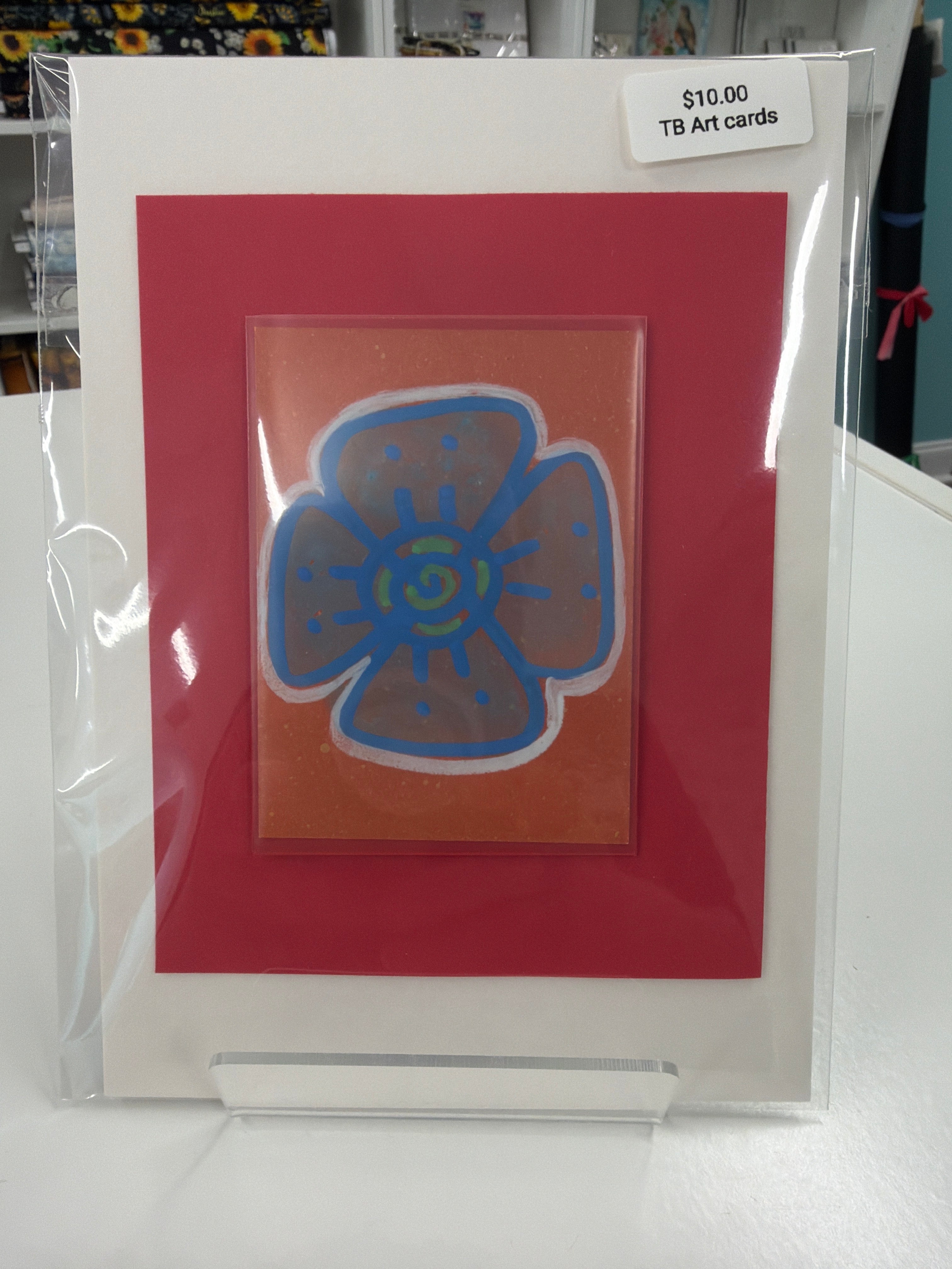 ACEO - Original Art Card - Flower 1 - by local artist eat0_0Cake - 2" X3" (Copy 2)