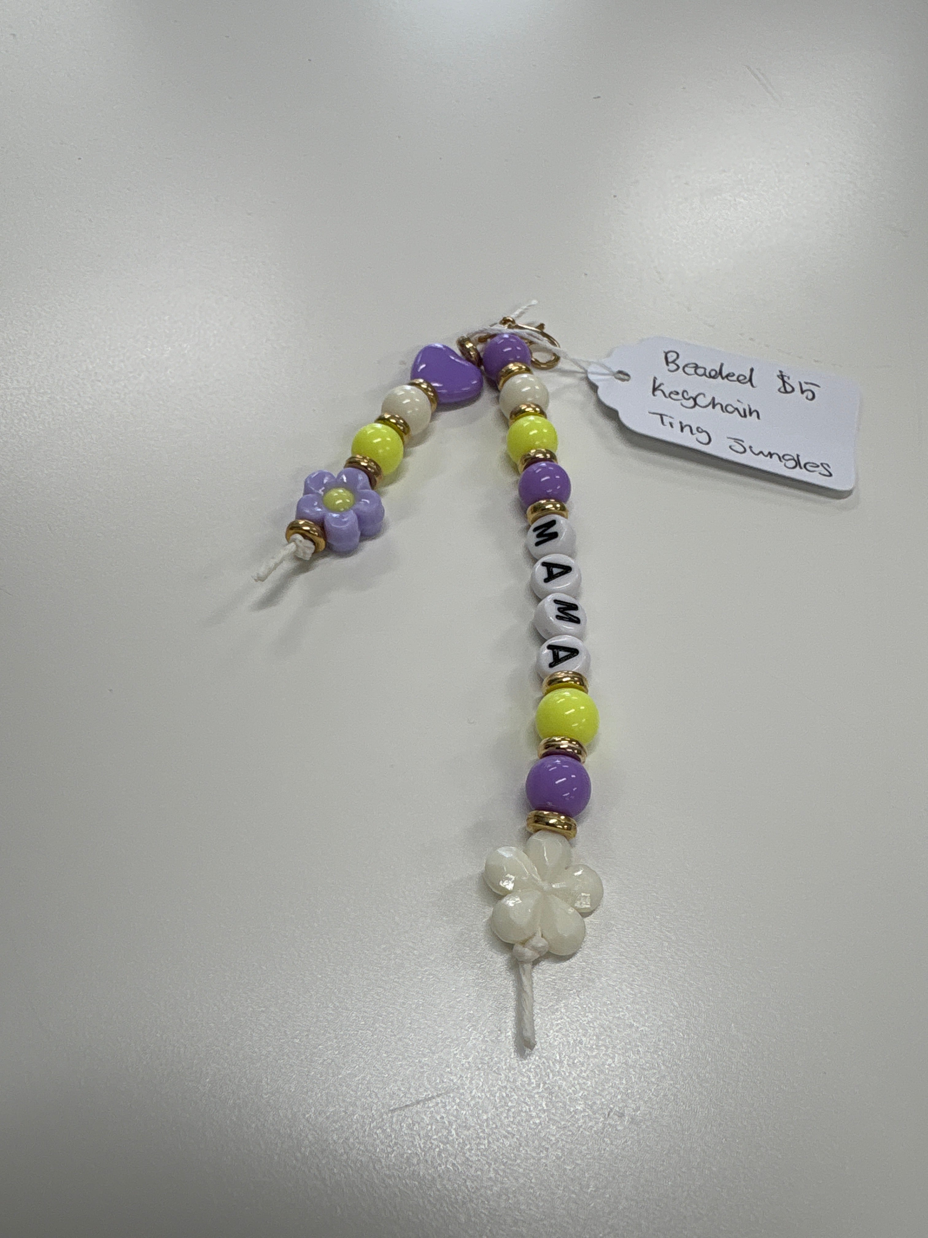 MAMA Beaded Keychain- Tiny Jungles