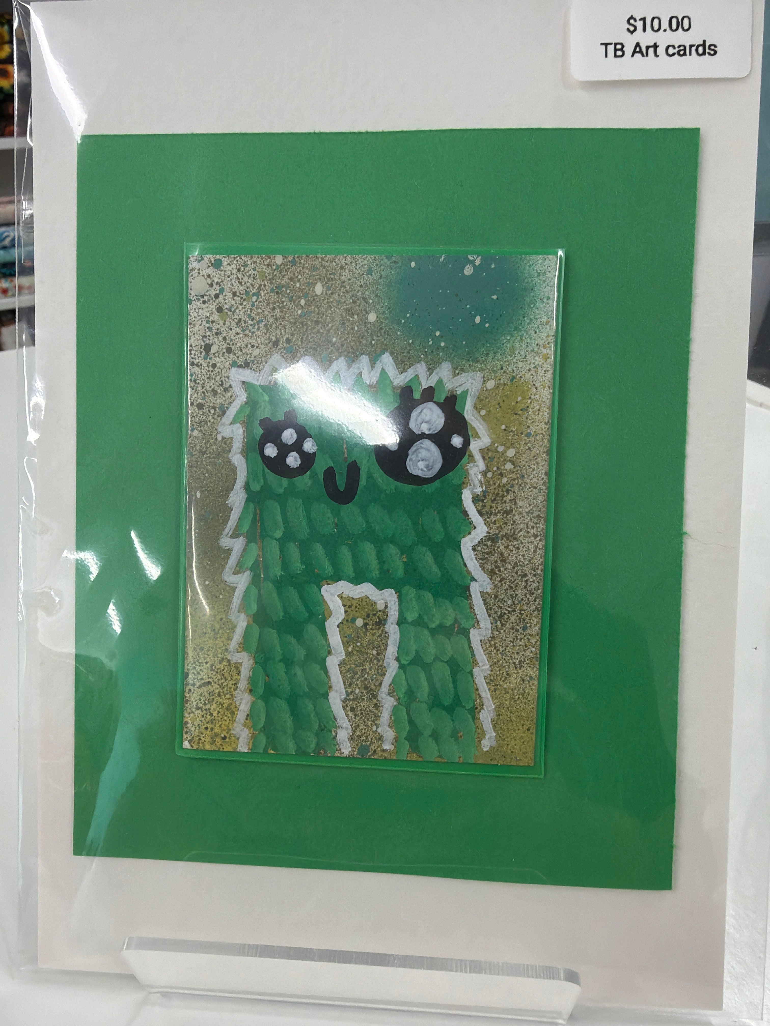 ACEO - Original Art Card - Furry Legs Monster - by local artist eat0_0Cake - 2" X3"
