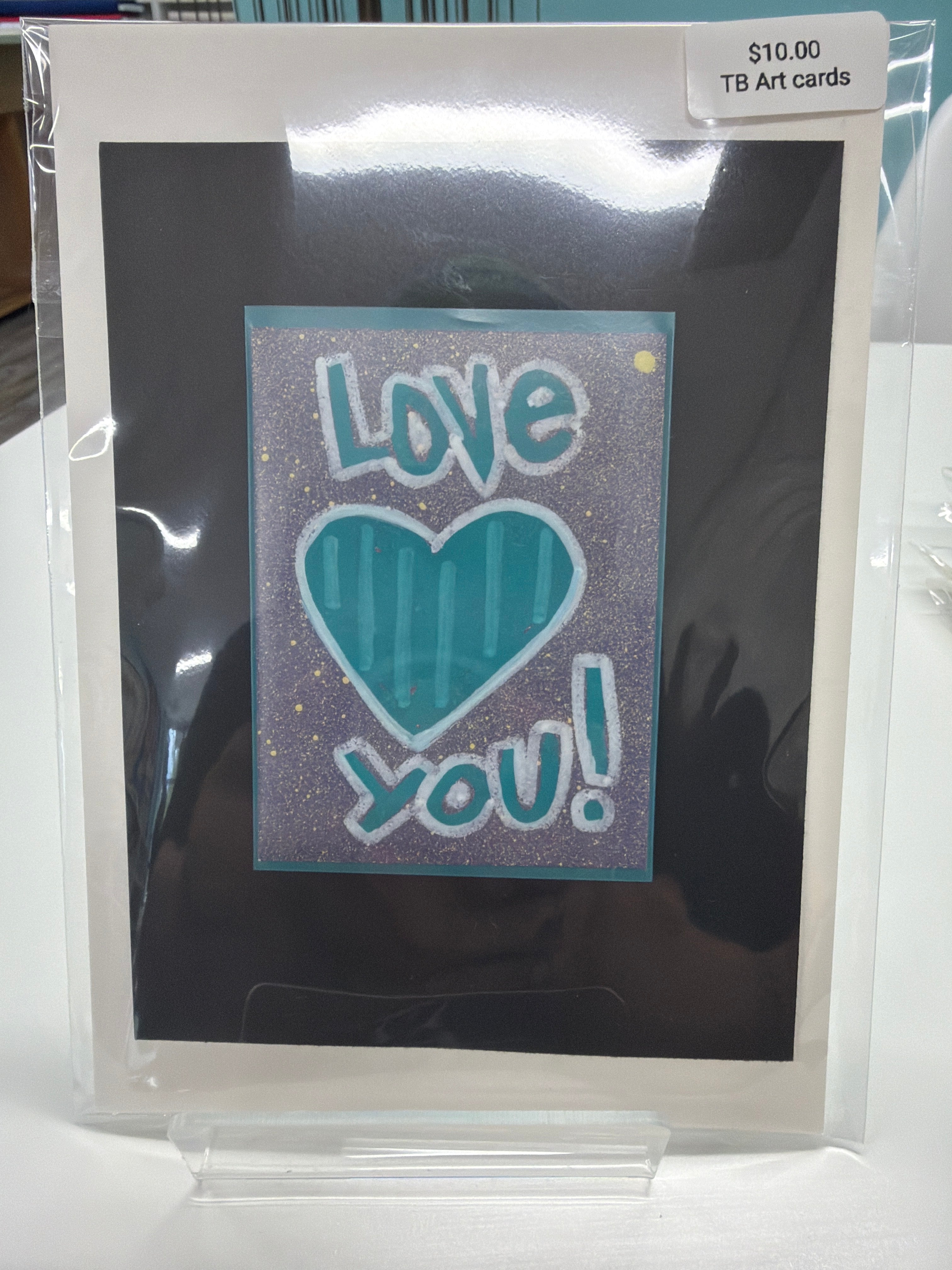 ACEO - Original Art Card - Loveee Youuu - by local artist eat0_0Cake - 2" X 3"