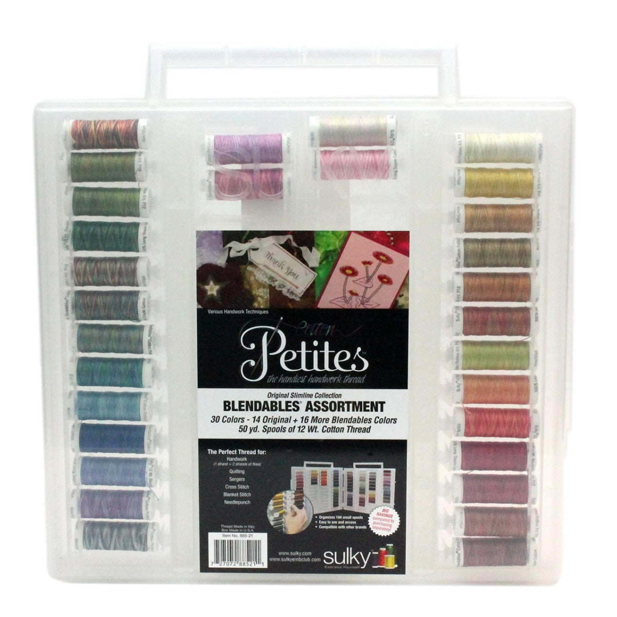 Sulky 12 Wt. Cotton Petites Blendables Slimline Collection – 30 Spools