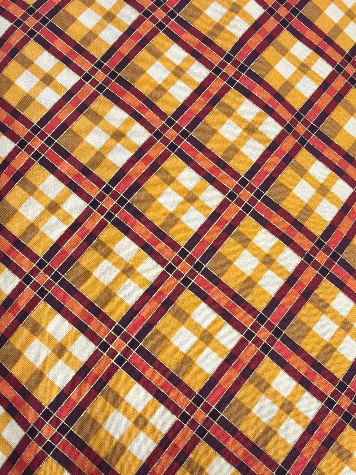 Harvest Harvest Metallic Plaid -1/2 Yard