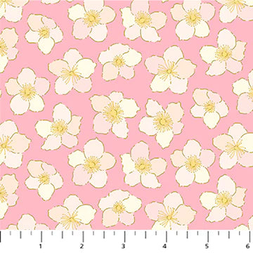 Florerscence Pink Hellebores by Pippa Shaw for FIGO- 1/2 YAR