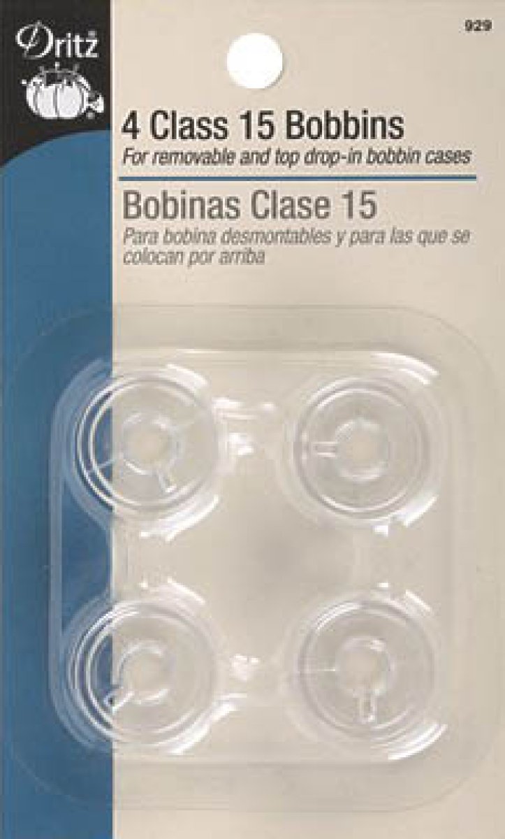 Dritz Class 15 Plastic Bobbins 4ct