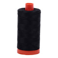 Aurifil Mako Cotton Thread 50wt – Black 2692 – 1,422 yd