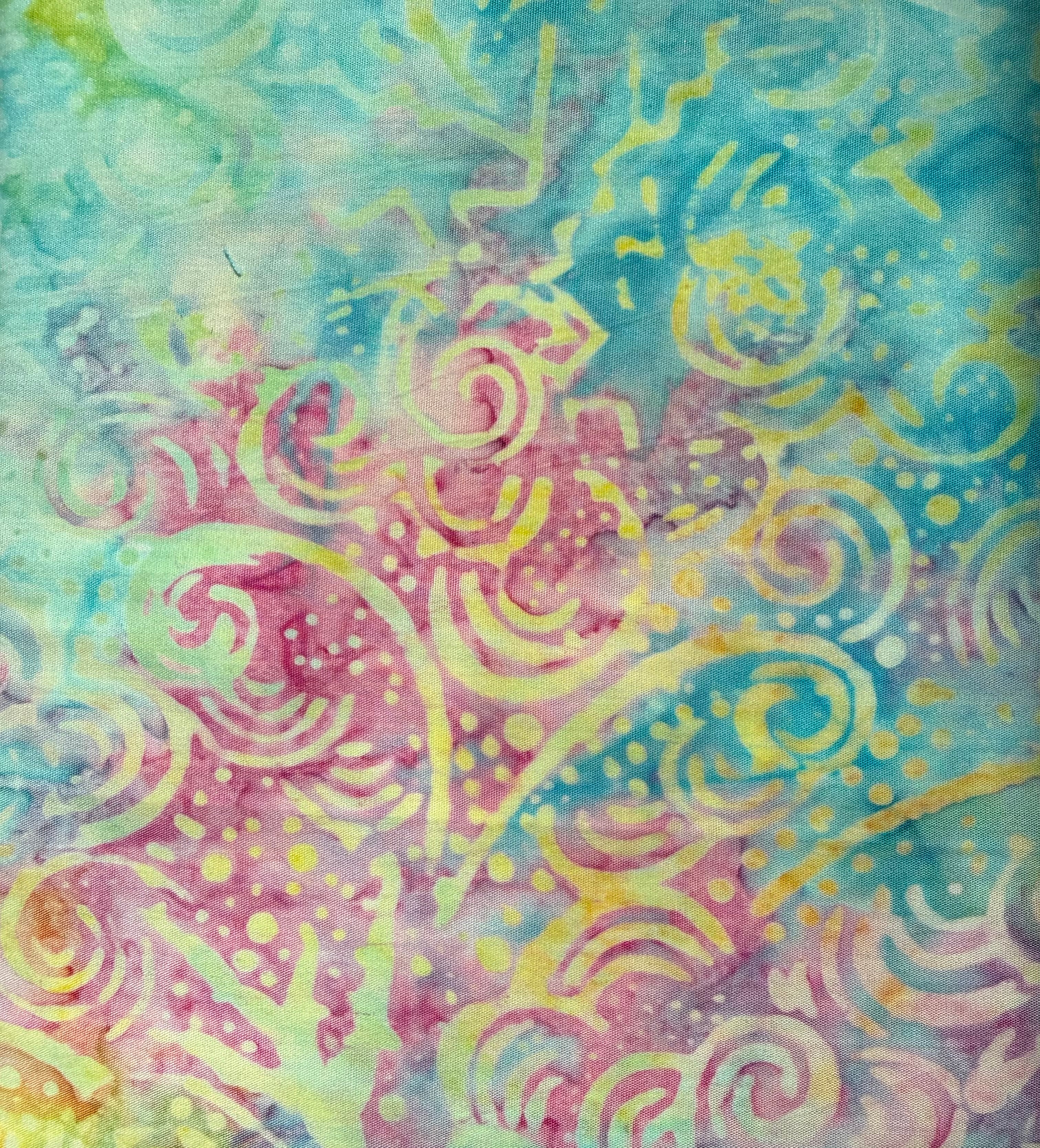 Bright GEO Pattern - Pastel- Batik - 1/2 Yard