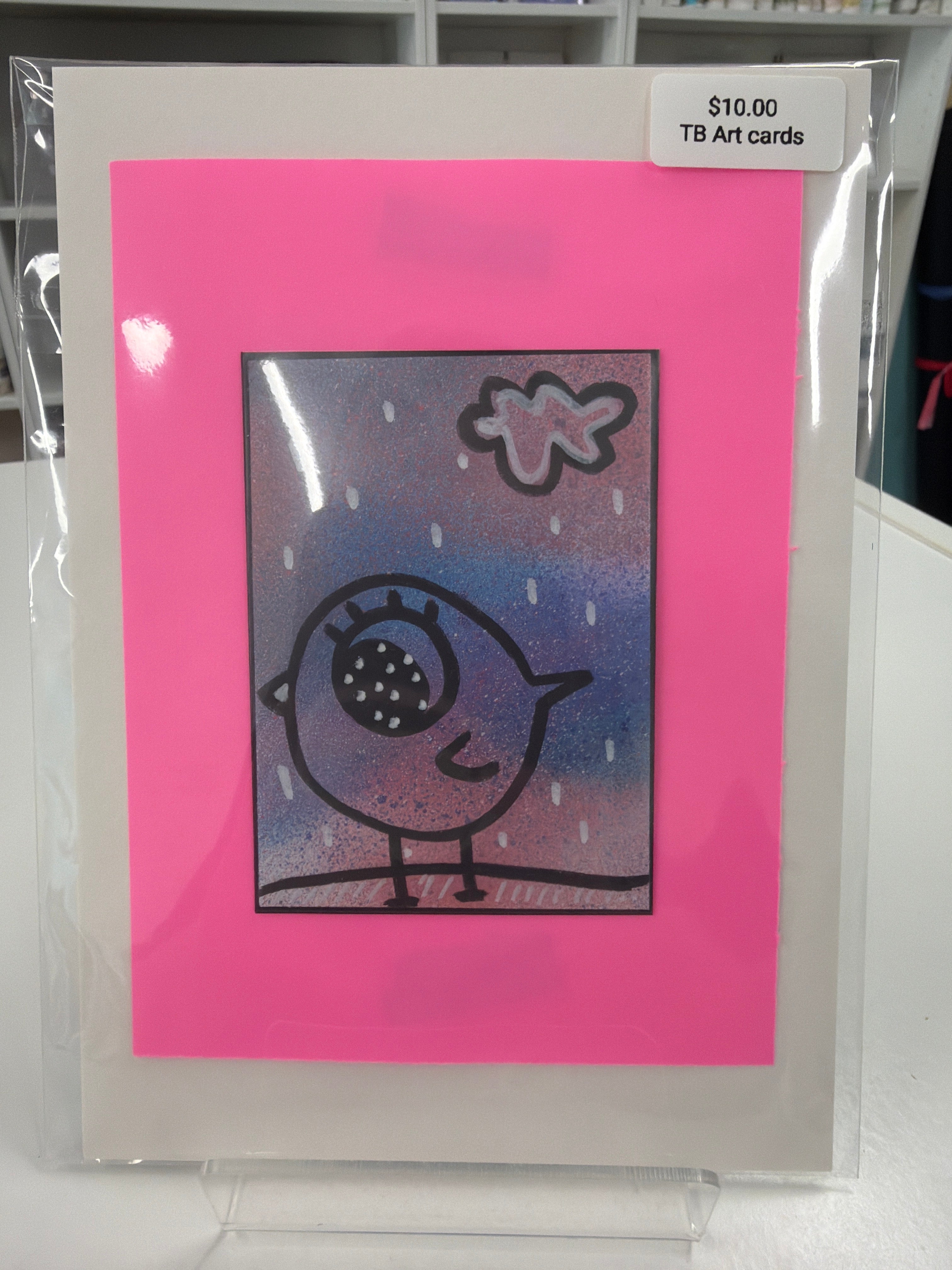 ACEO - Original Art Card - tweet tweet- by local artist eat0_0Cake - 2" X3"