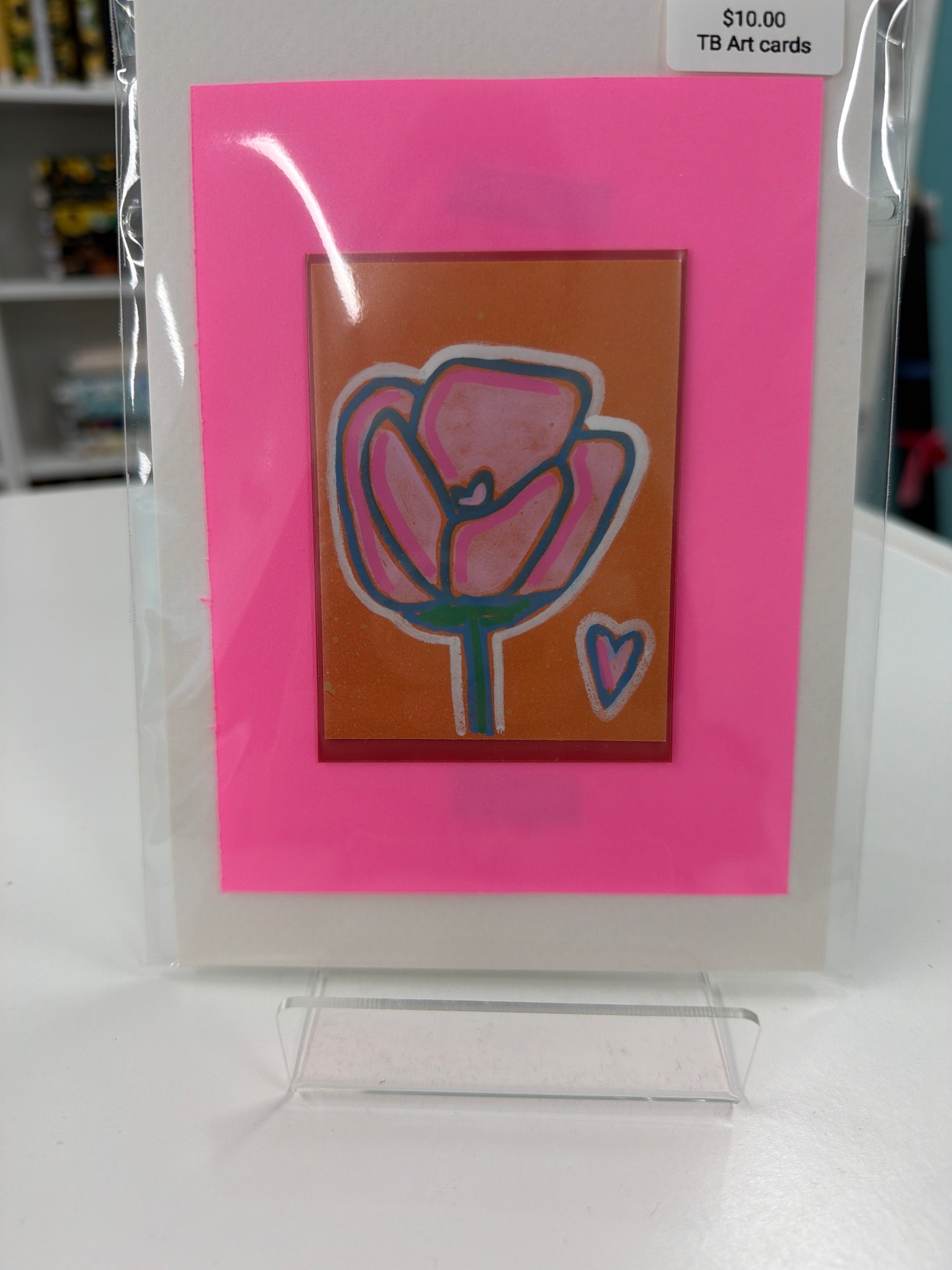 ACEO - Original Art Card - Flower 2 - by local artist eat0_0Cake - 2" X3" (Copy 3)