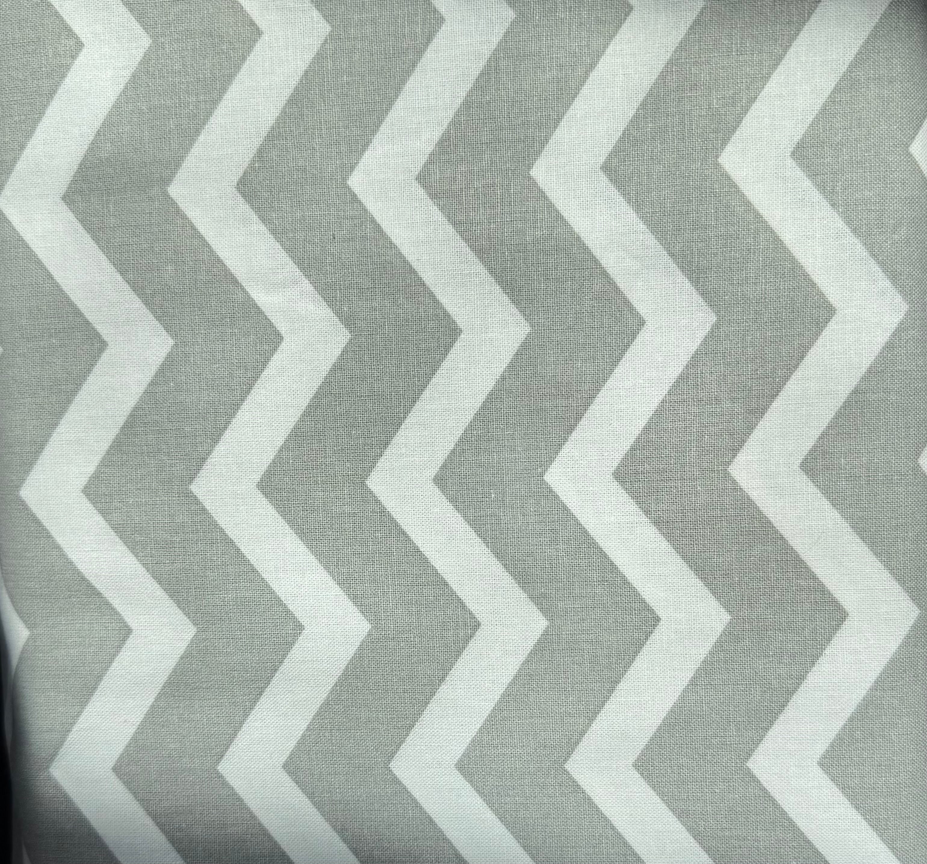 Gray and White Chevron - 1/2 Yard