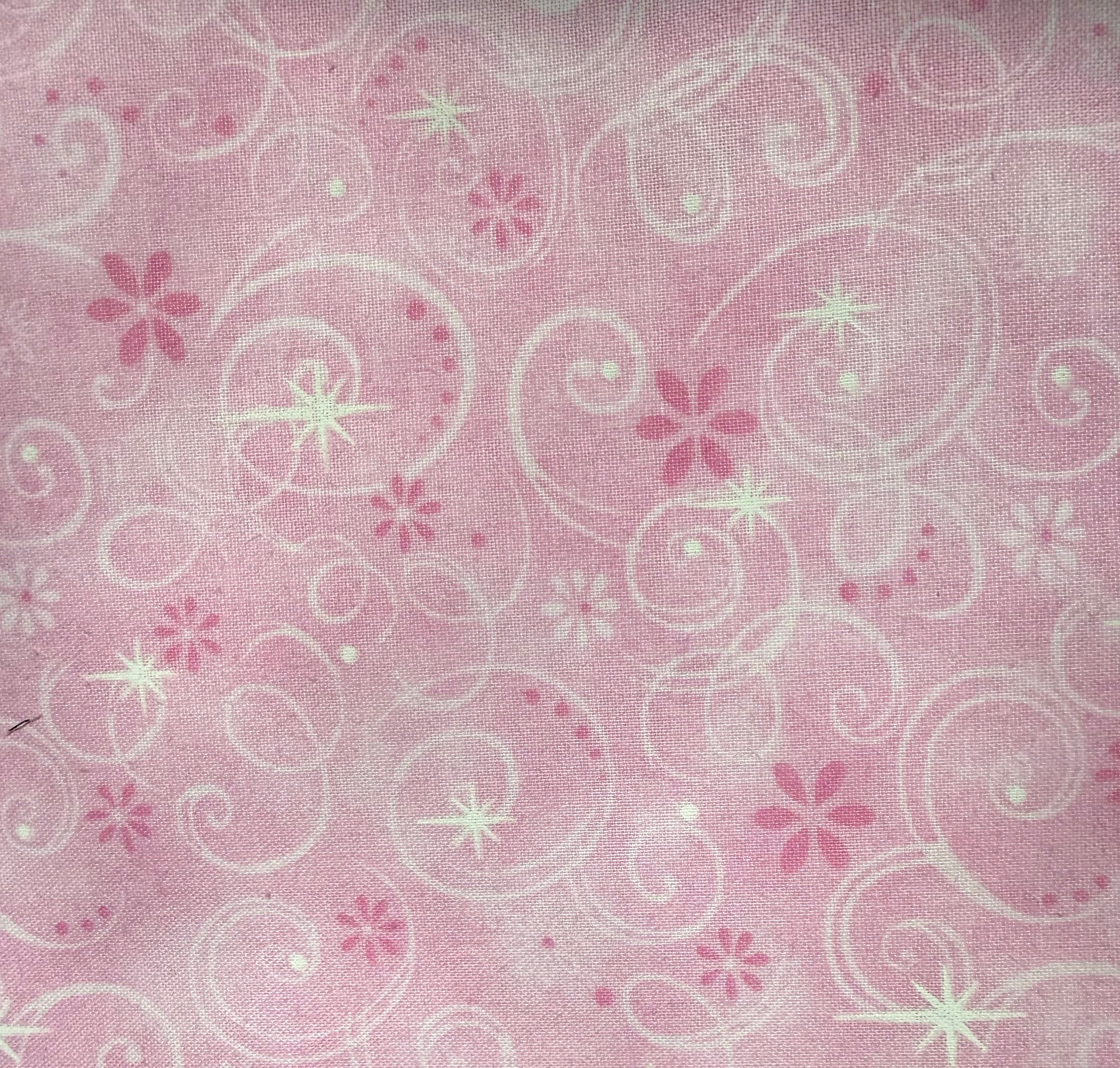 Make Believe - Flowers and Swirls Pink - 1/2 Yard