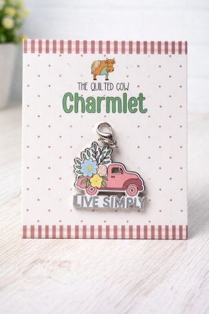 Live Simply Zipper Charmlet