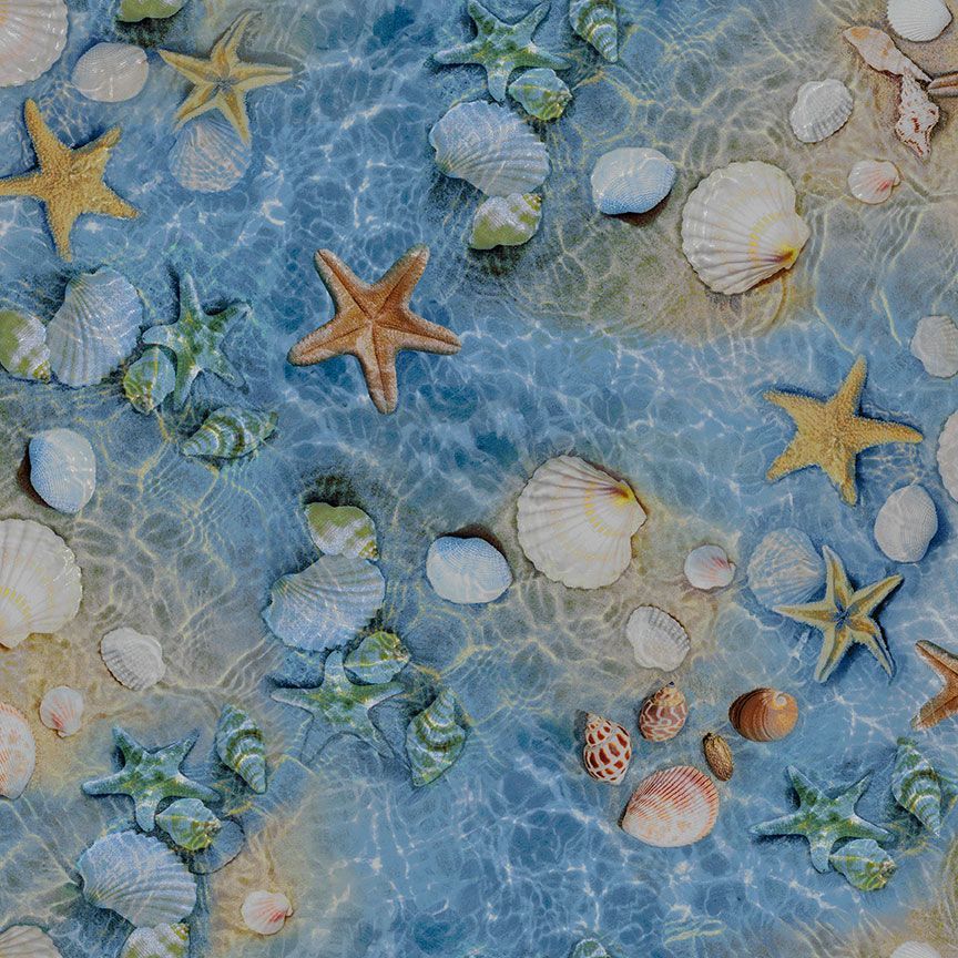 Shells & Starfish for TTF - 1/2 Yard