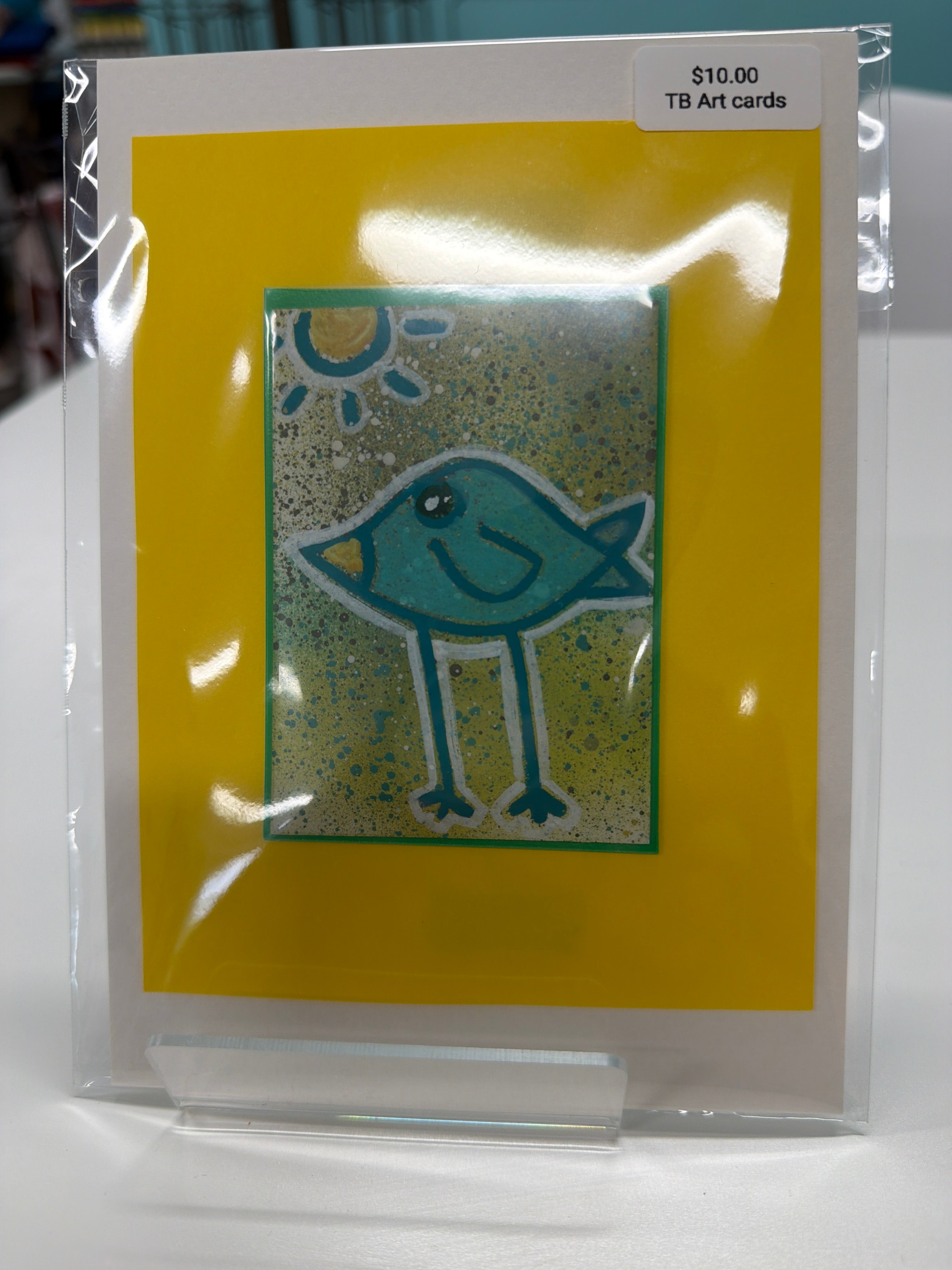 ACEO - Original Art Card - Sun Bird - by local artist eat0_0Cake - 2" X 3"