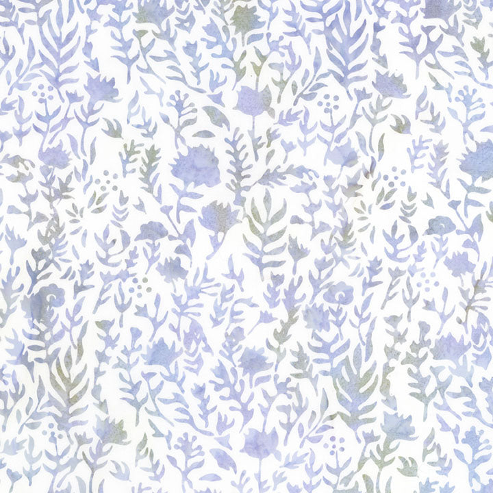 Batiks Floral Grid Lavender Blue by Riley Blake Designs for Riley Blake - 1/2 YARD