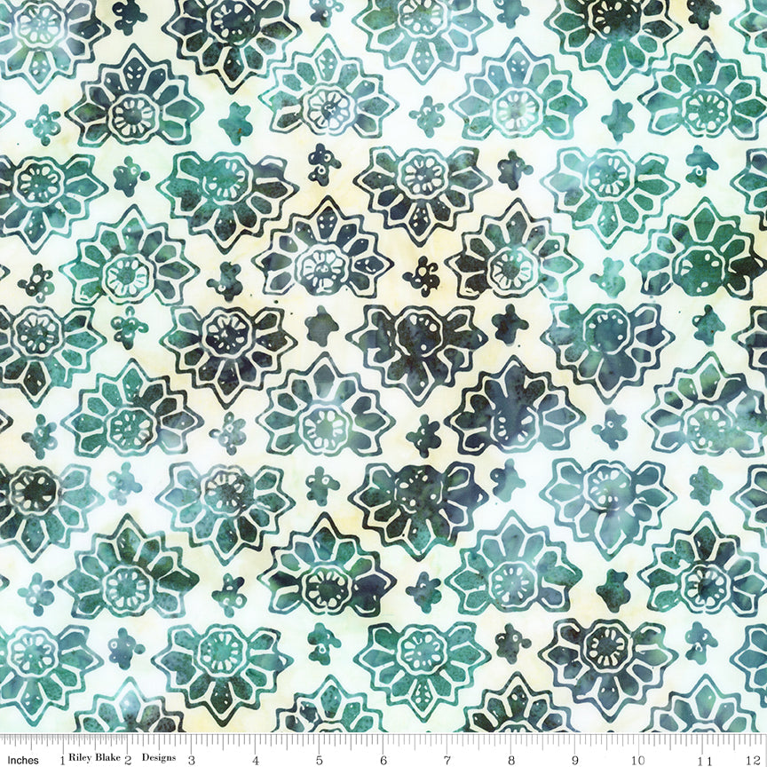 Batiks Kalinda Lagoon Beach by Pat Fryer for Riley Blake - 1/2 YARD
