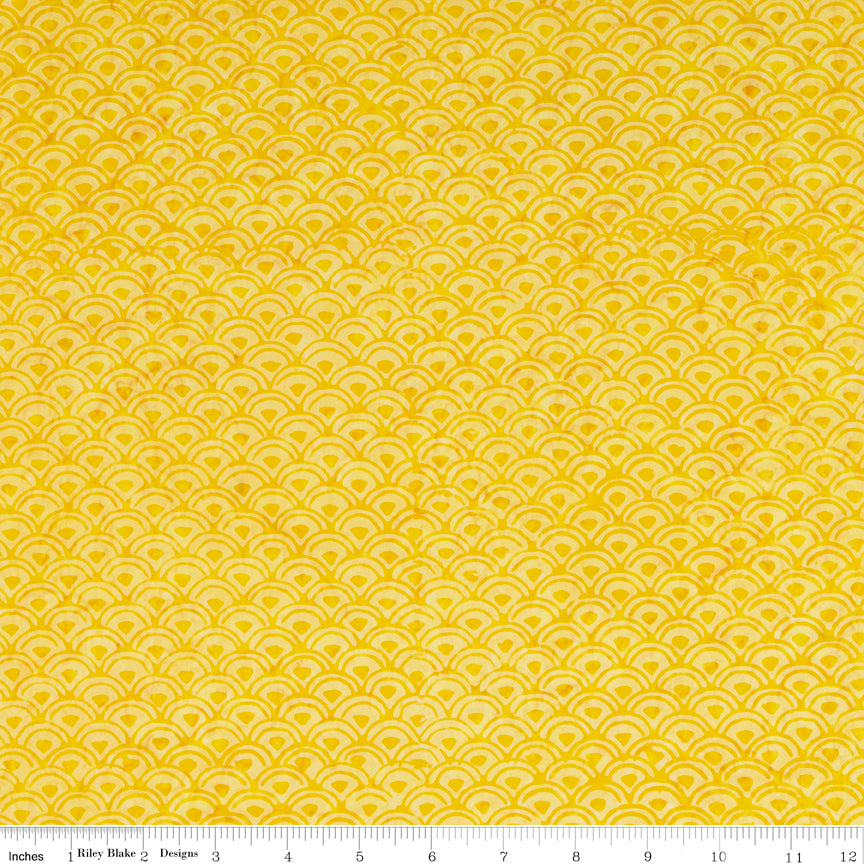 BATIKS ELEMENTALS LEMON CHIFFON for Riley Blake - 1/2 YARD