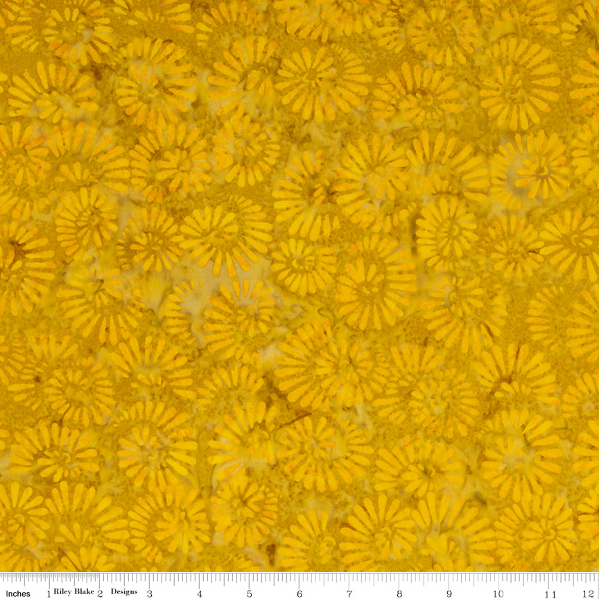BATIKS ELEMENTALS SAFFRON for Riley Blake - 1/2 YARD