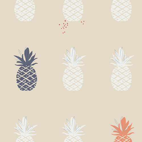 Charleston - Ananas Cream in Canvas- by Amy Sinibaldi for Art Gallery Fabrics - 1/2 Yard