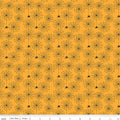 Beggar's Night Spiderwebs Gold for Riley Blake Designs - 1/2 YARD
