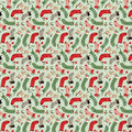 Charming Christmas Santa & Mrs. Claus Mint by Kelsey Carlson for Riley Blake - 1/2 YARD