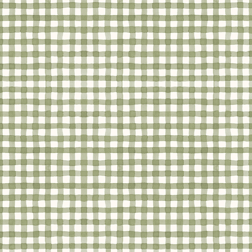 Sunflower Whispers Gingham C1674-Green - 1/2 YARD RBD