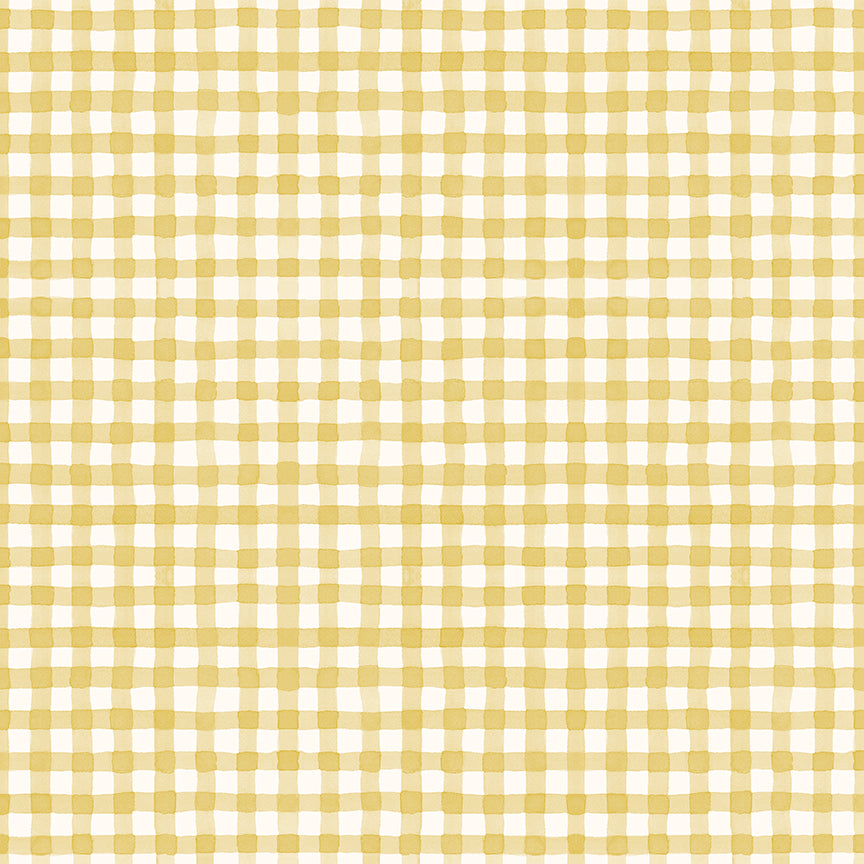 Sunflower Whispers Gingham C1674-Yellow - 1/2 YARD