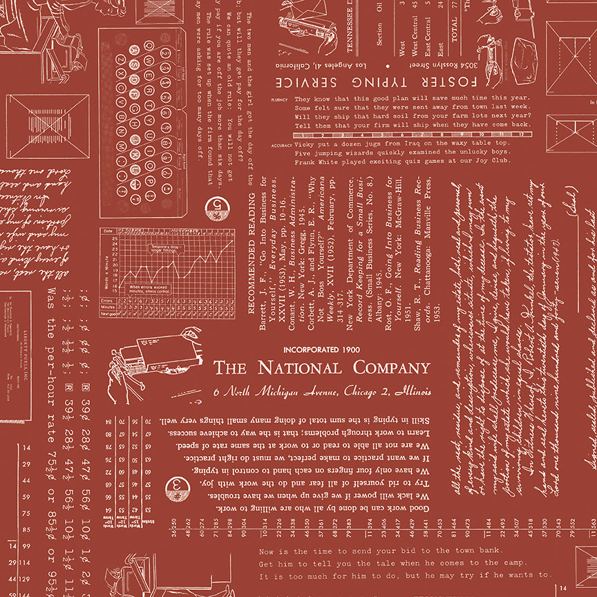 TYPE/ography Terracotta by Lori Holt for Riley Blake Designs - 1/2 YARD