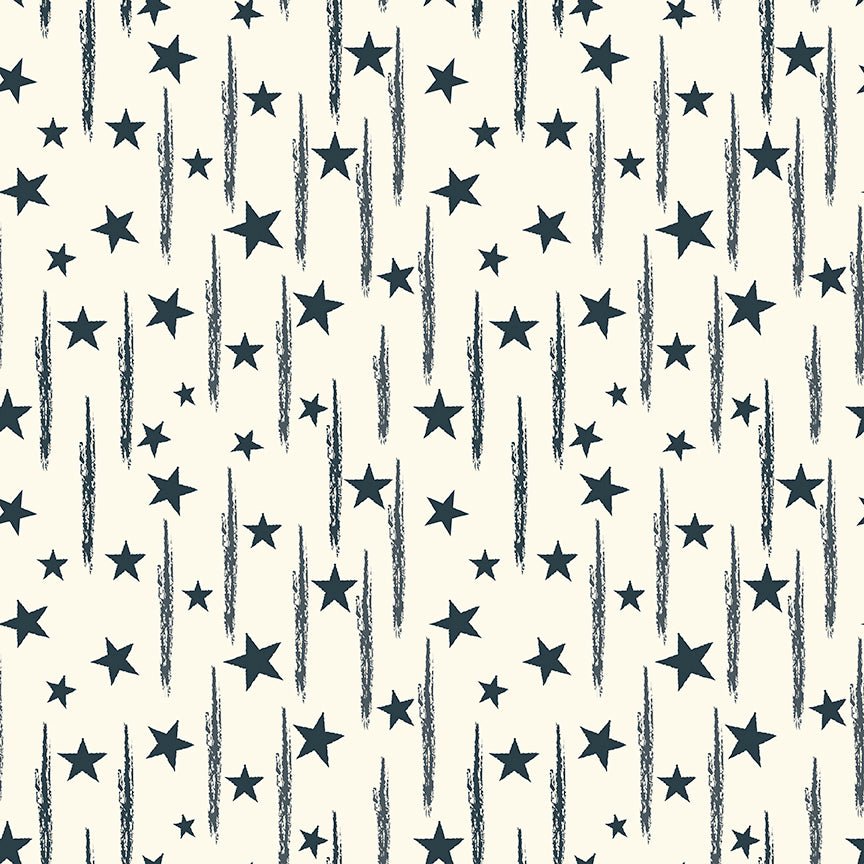 American Honor Stars & Stripes Cream by Vicki Gifford for RBD - 1/2 YARD