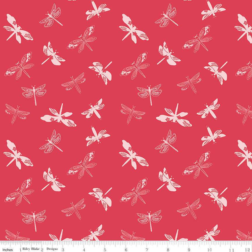 Awakening Libellulas Cayenne by Cherry Guidry for RBD - 1/2 YARD
