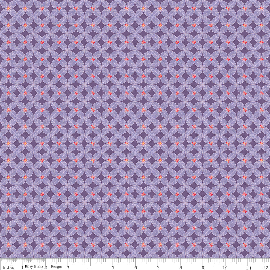 Awakening Trellis Lavender by Cherry Guidry for RBD - 1/2 YARD