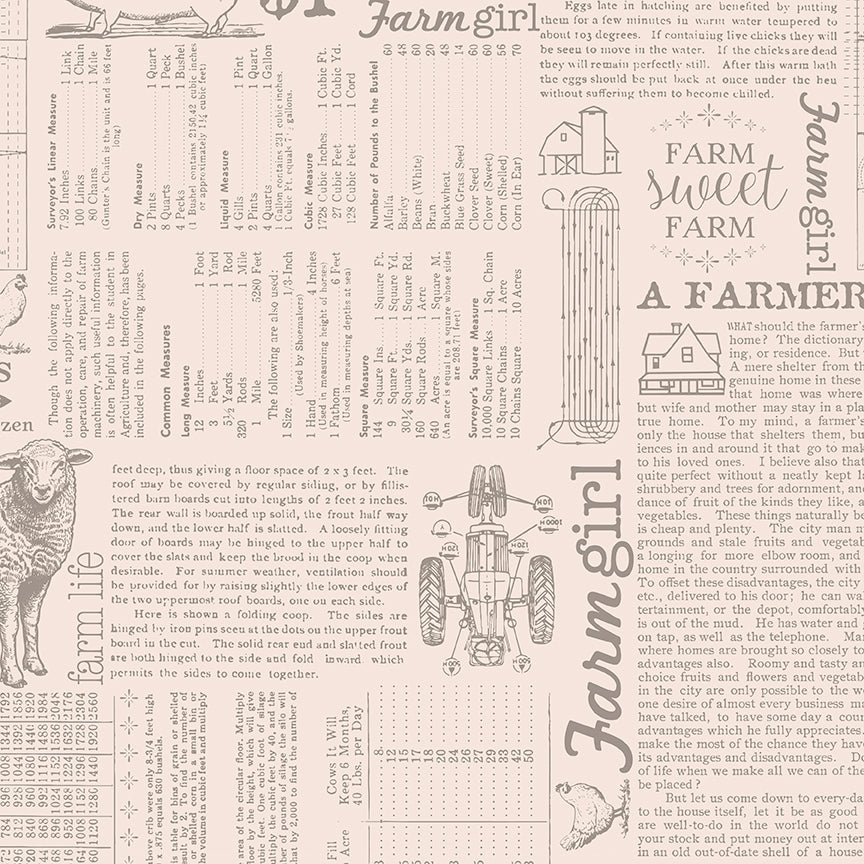 Farmer's Daughter - Farm Life Background - Rustic - by Lori Holt for RBD - 1/2 YARD