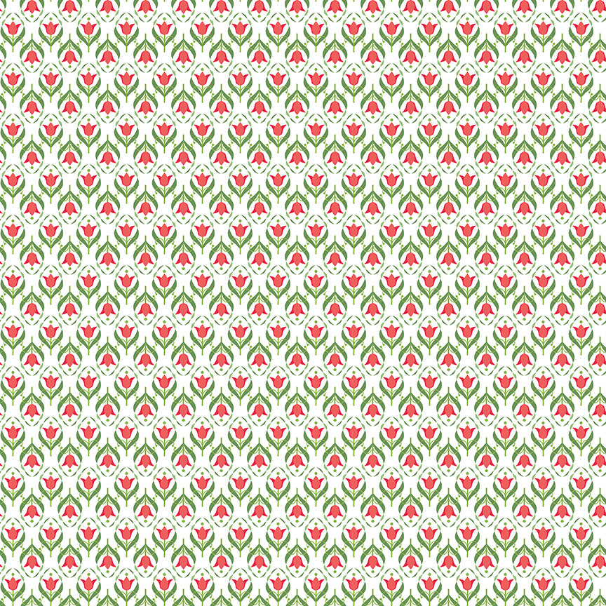 Front Porch Medallions White by Jill Finley for RBD - 1/2 YARD