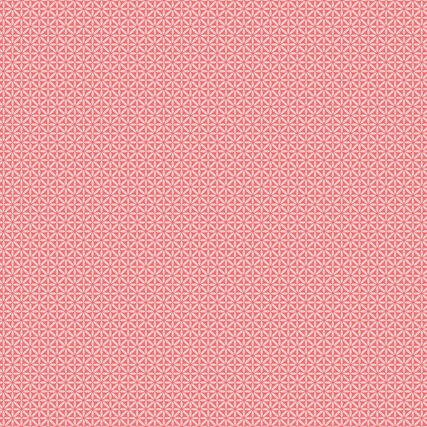 Front Porch Geometric Coral by Jill Finley for RBD - 1/2 YARD