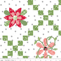 Front Porch Flower Chain Cheater Print White by Jill Finley for RBD - 1/2 YARD