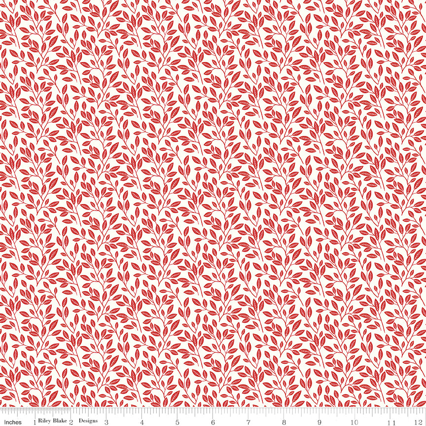 Radiant Ruby Leaves Cloud by Dani Mogstad for Riley Blake Designs - 1/2 Yard