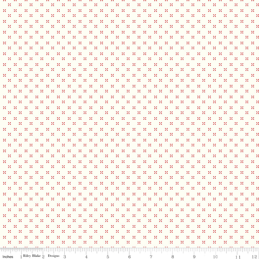 Radiant Ruby Dots Cloud by Dani Mogstad for Riley Blake Designs - 1/2 Yard