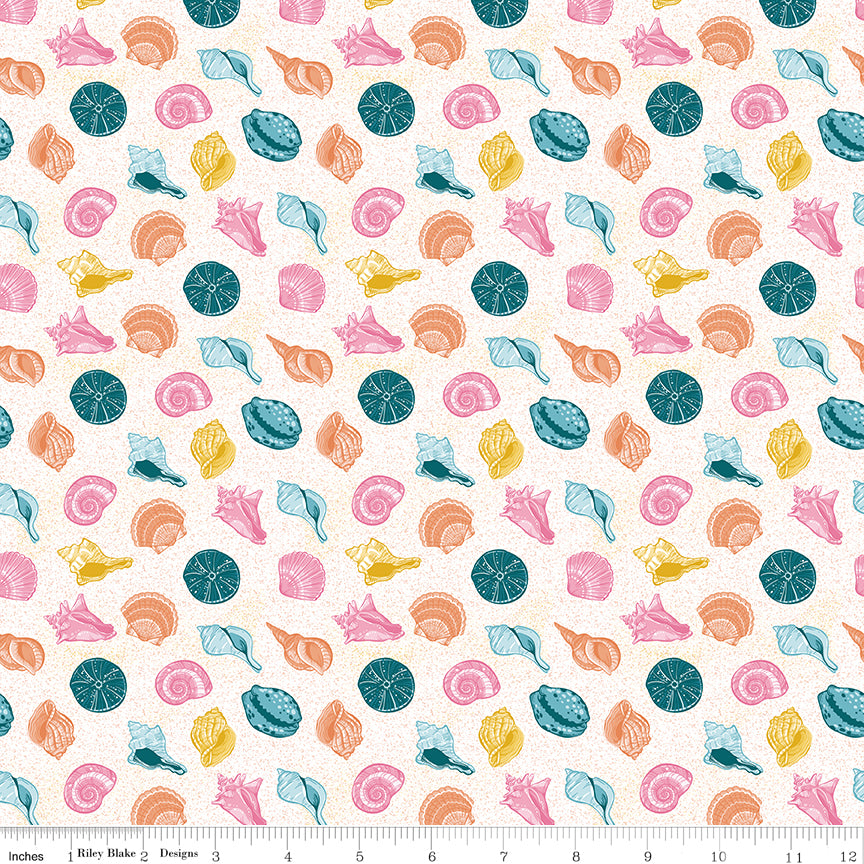 Reef - Reef Shells Multi- by Corrine Wells for Riley Blake Designs - 1/2 Yard
